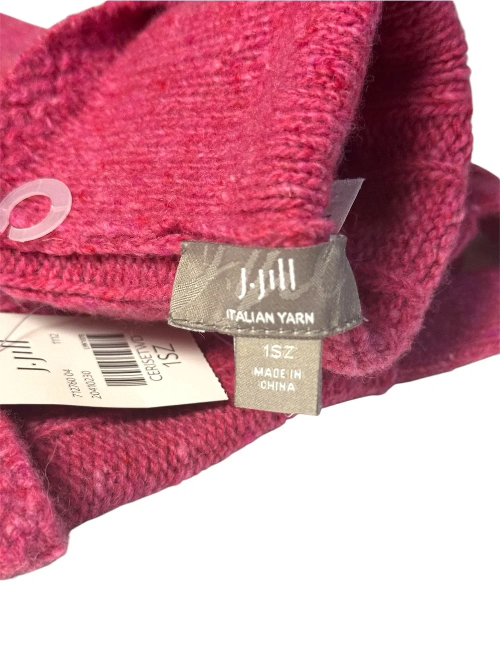 J. Jill Holiday 2011 Cerise Tweed Wool & Cashmere Long Gloves OS NWT